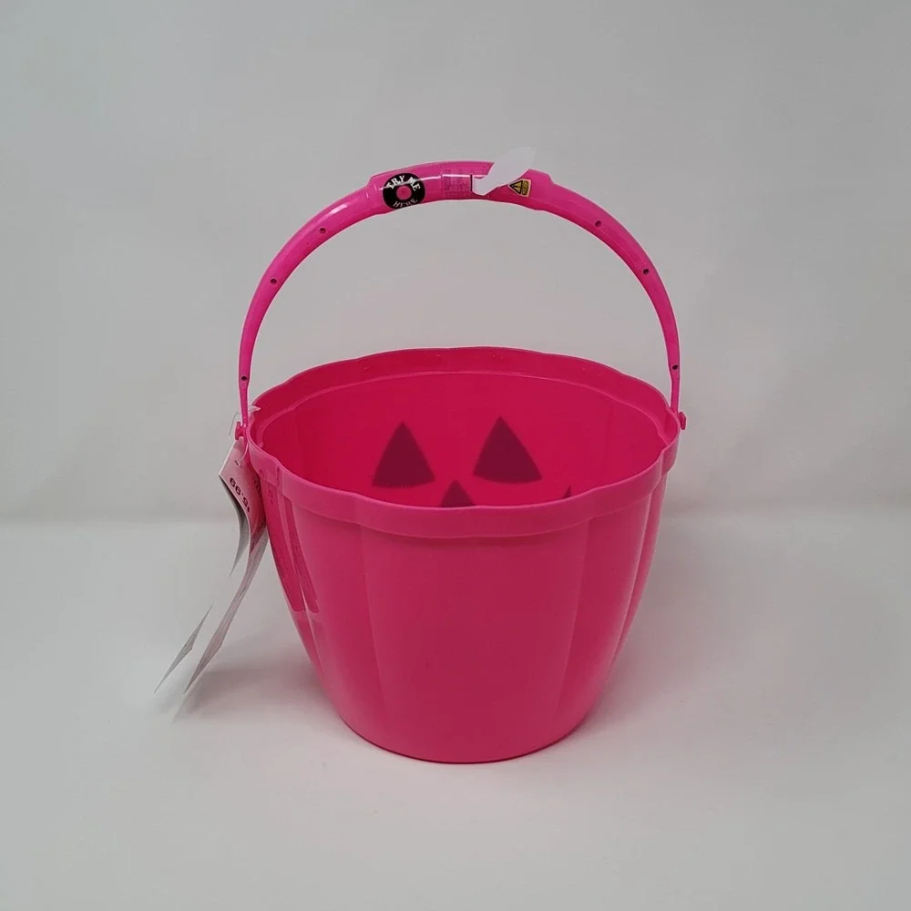 Spooky Village‎ Halloween Light Up Trick or Treat Candy Bucket Pail Pumpkin Pink